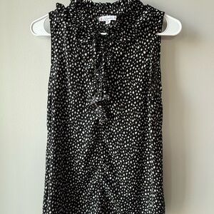 L Love Women's Black and White Top